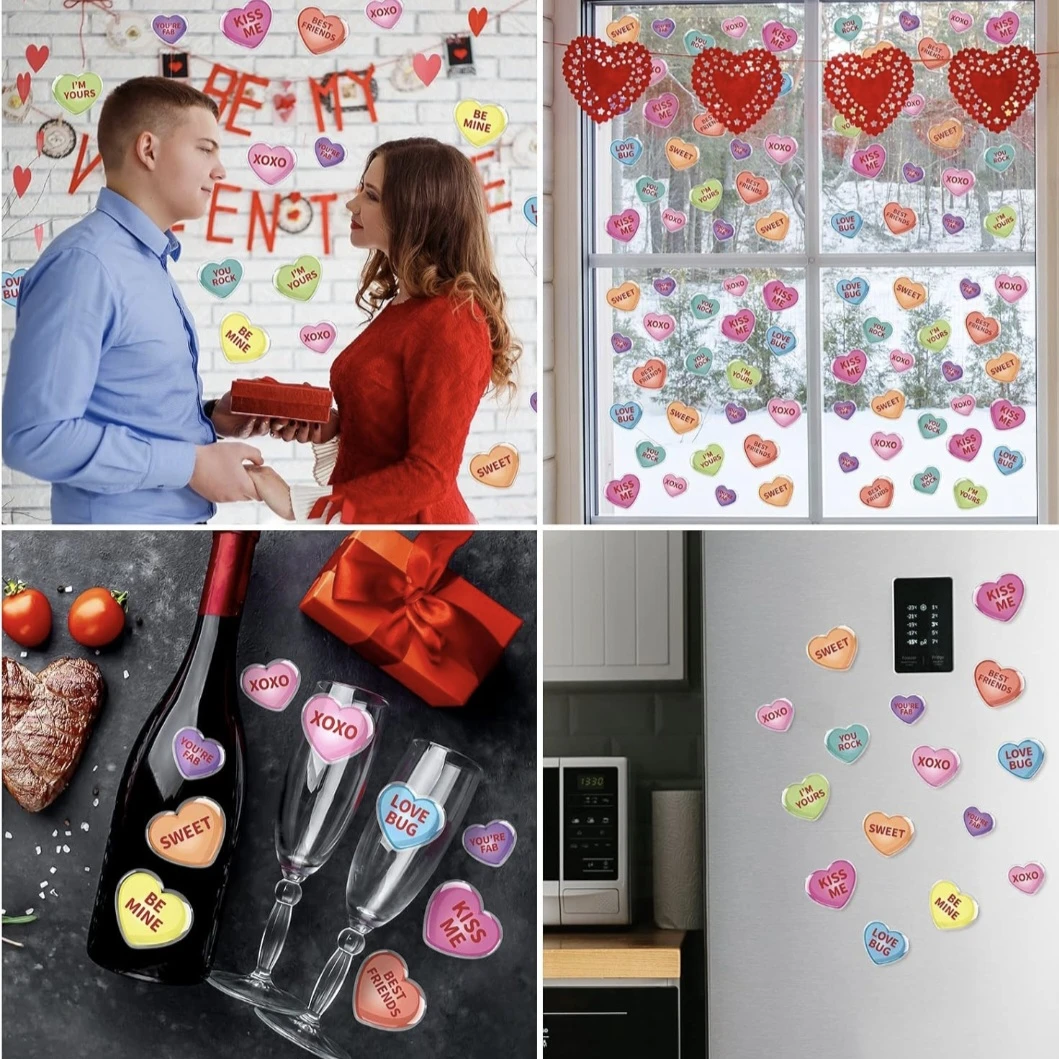 Heart Shaped Window Decals Cling Stickers 9 sheets - photo 4