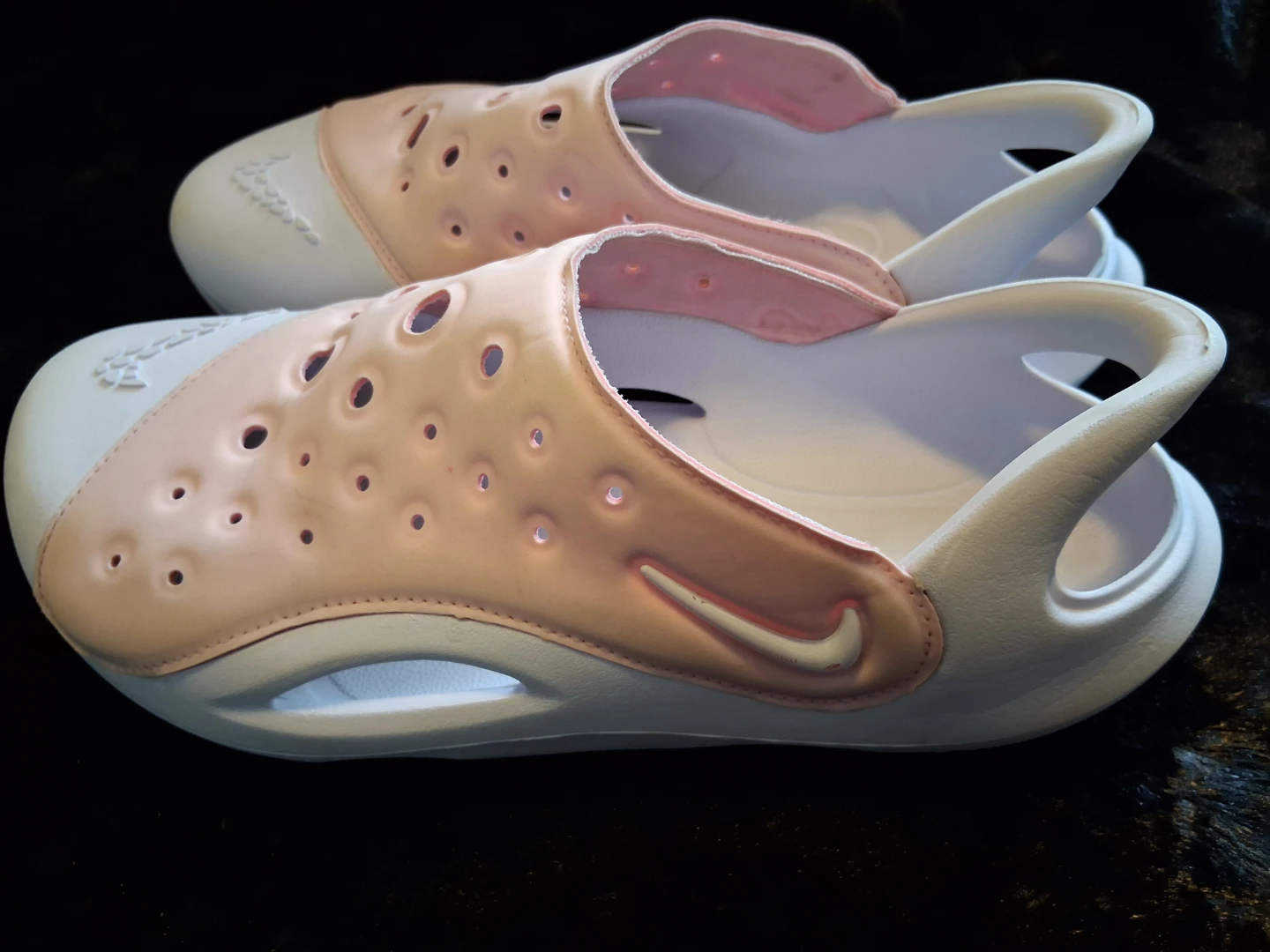 Nike Kawa Shower Slides Sandals White/Pink Youth - photo 2