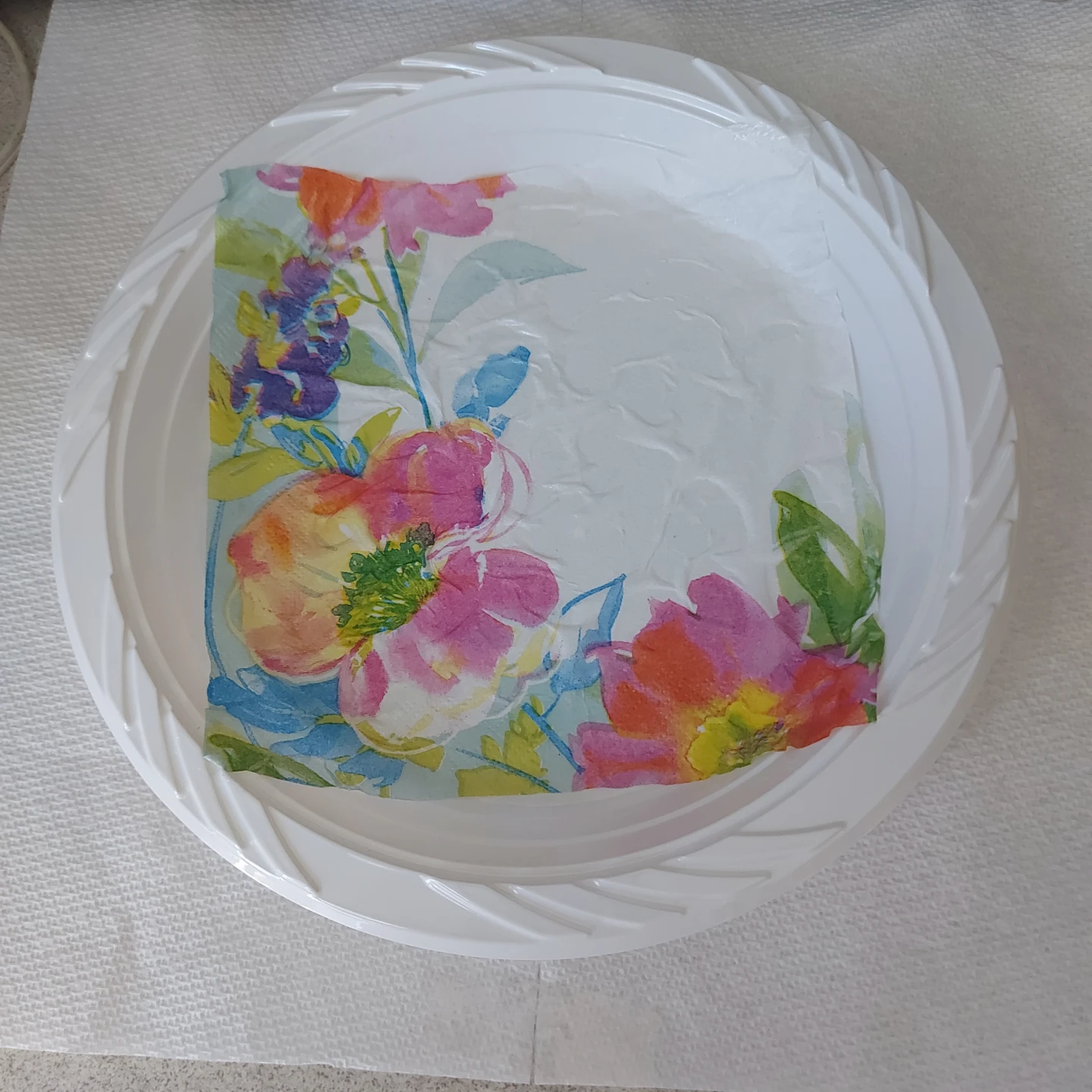 Set of 6 decorative plastic plates
