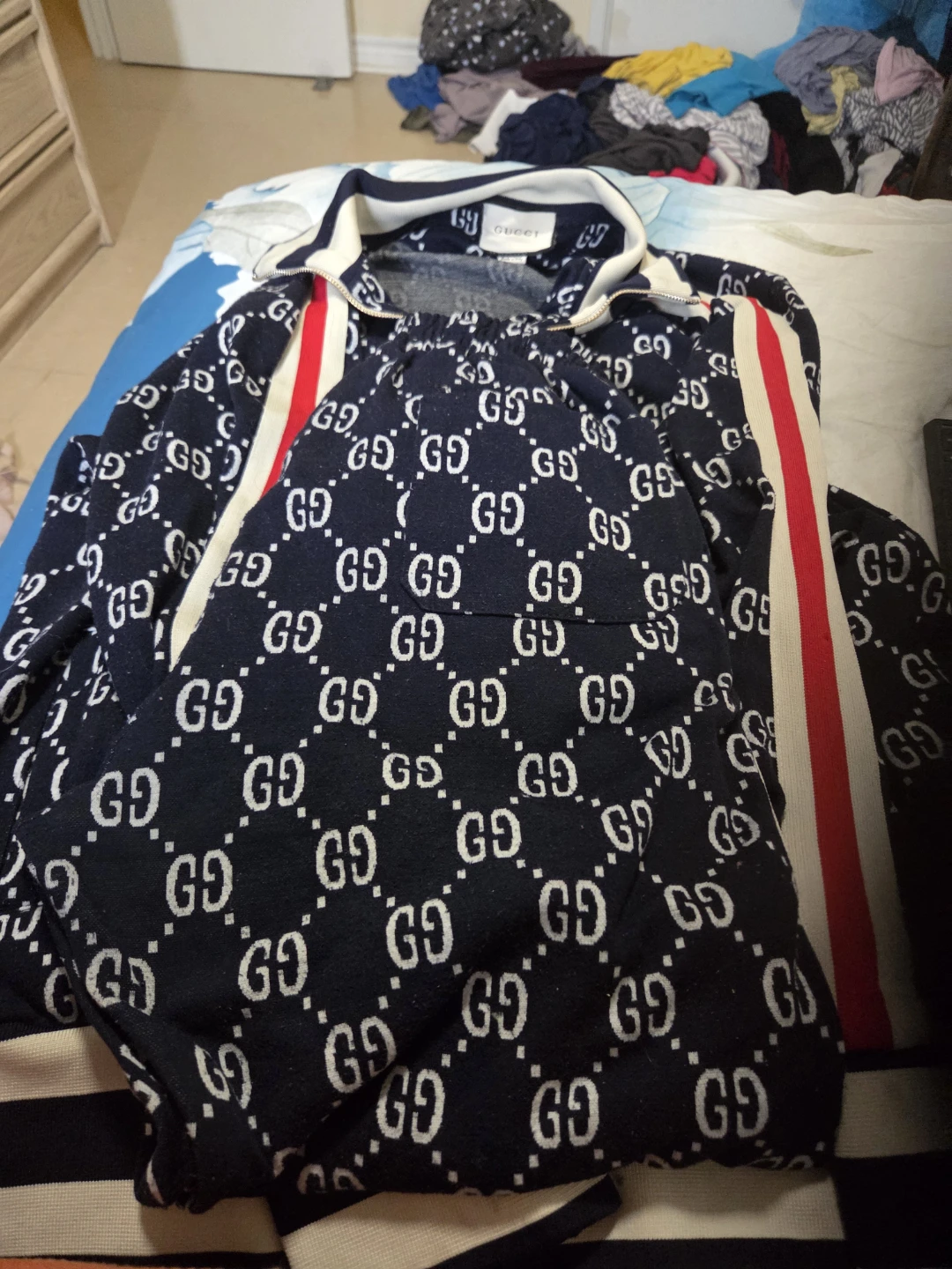 Gucci All-Over GG Monogram Zip-Up Jacket