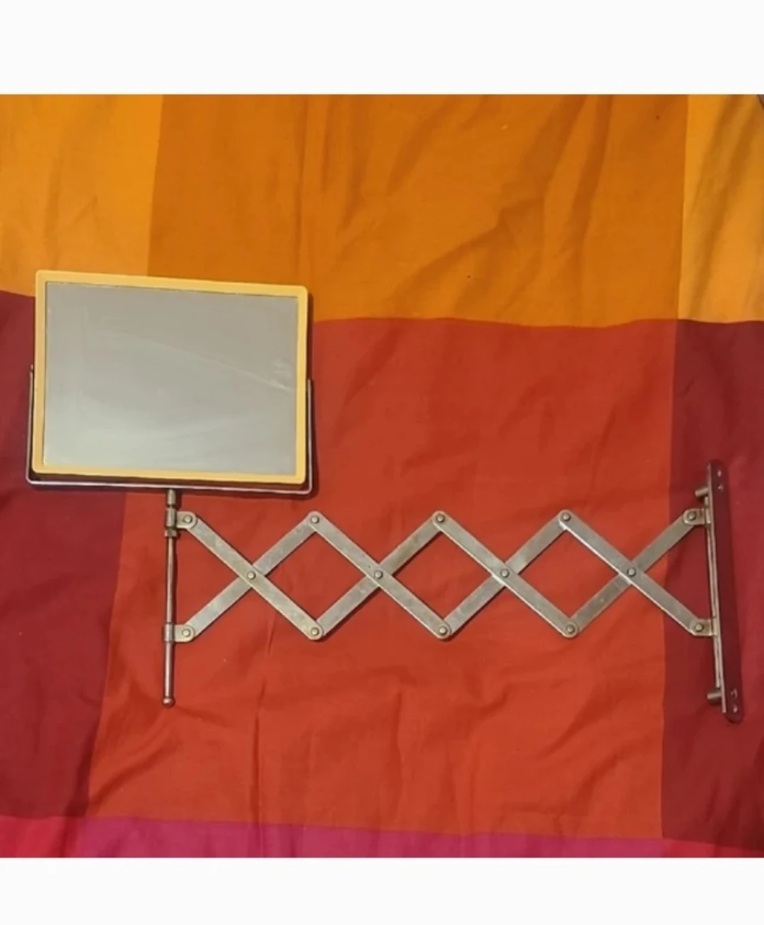Vintage Metal Scissor Arm Mirror 🧡