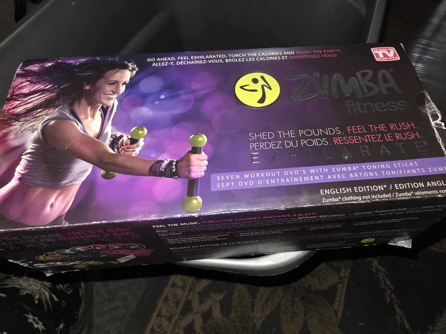 Zumba Fitness Exhilarate Seven Workout DVDs with Toning Sticks