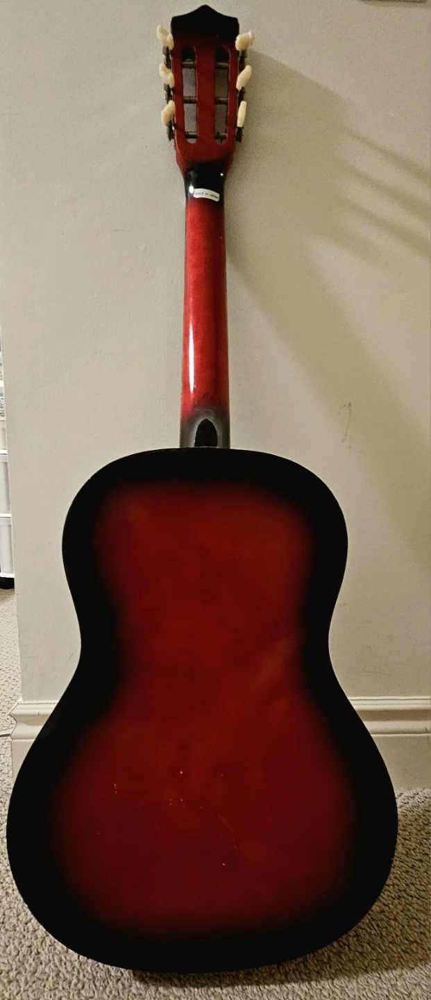 Acoustic Guitar - Red/Black Sunburst - photo 2