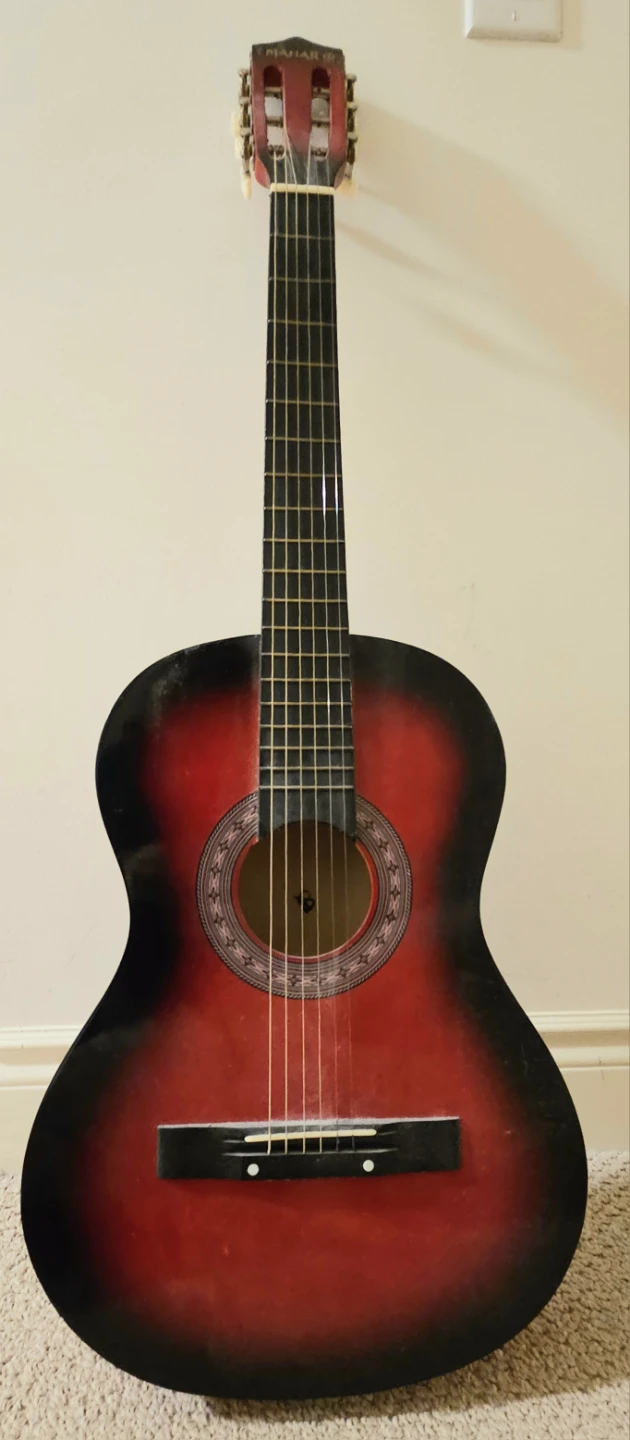 Acoustic Guitar - Red/Black Sunburst