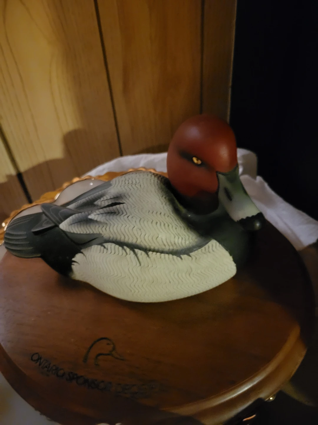 Redhead Duck Decoy Sculpture