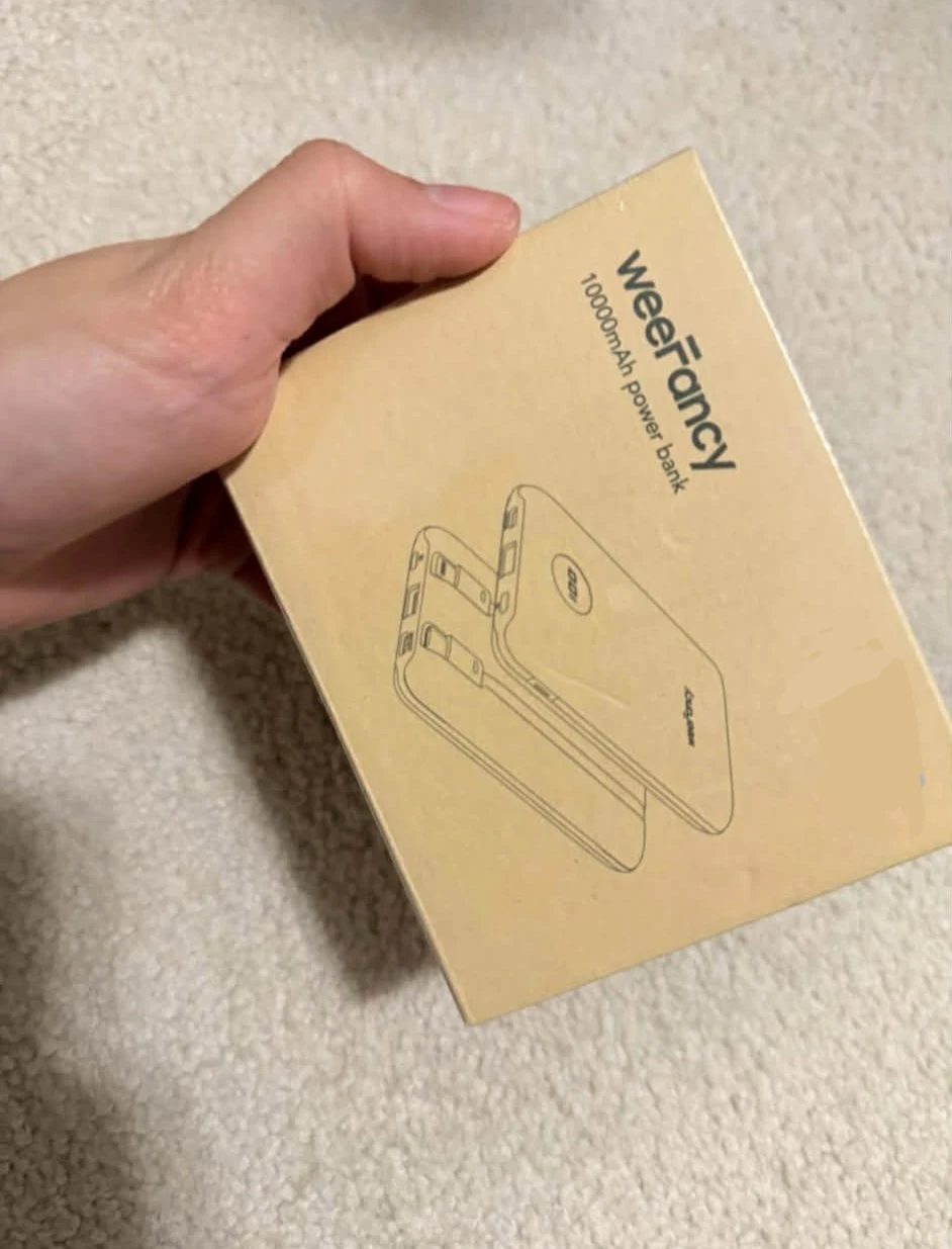 10000mAh Power Bank with Built-in Cables