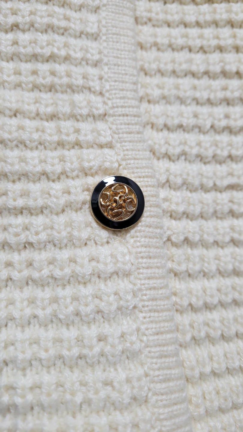 Women's Cream Knit Cardigan - photo 2