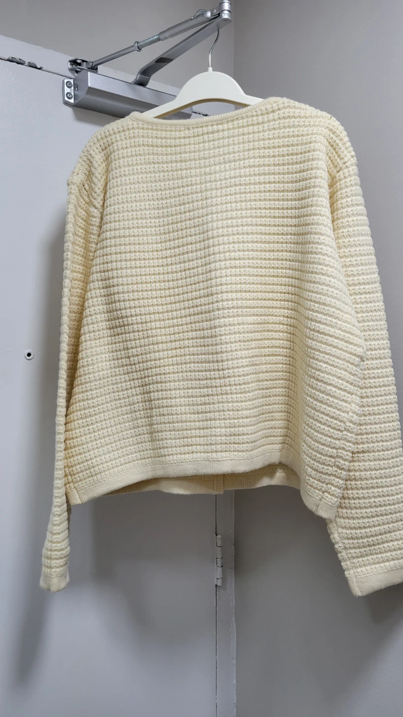 Women's Cream Knit Cardigan - photo 5