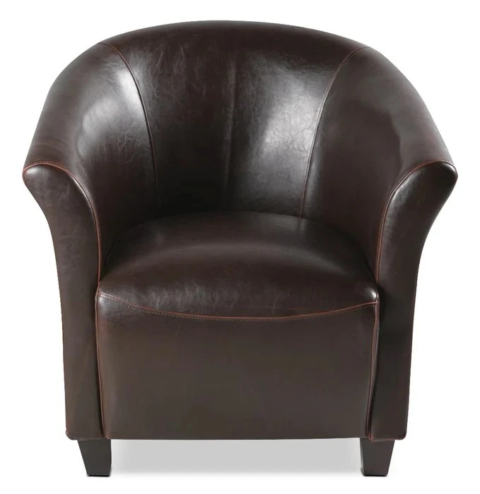 FREE - 2 Brown Faux Leather Armchair