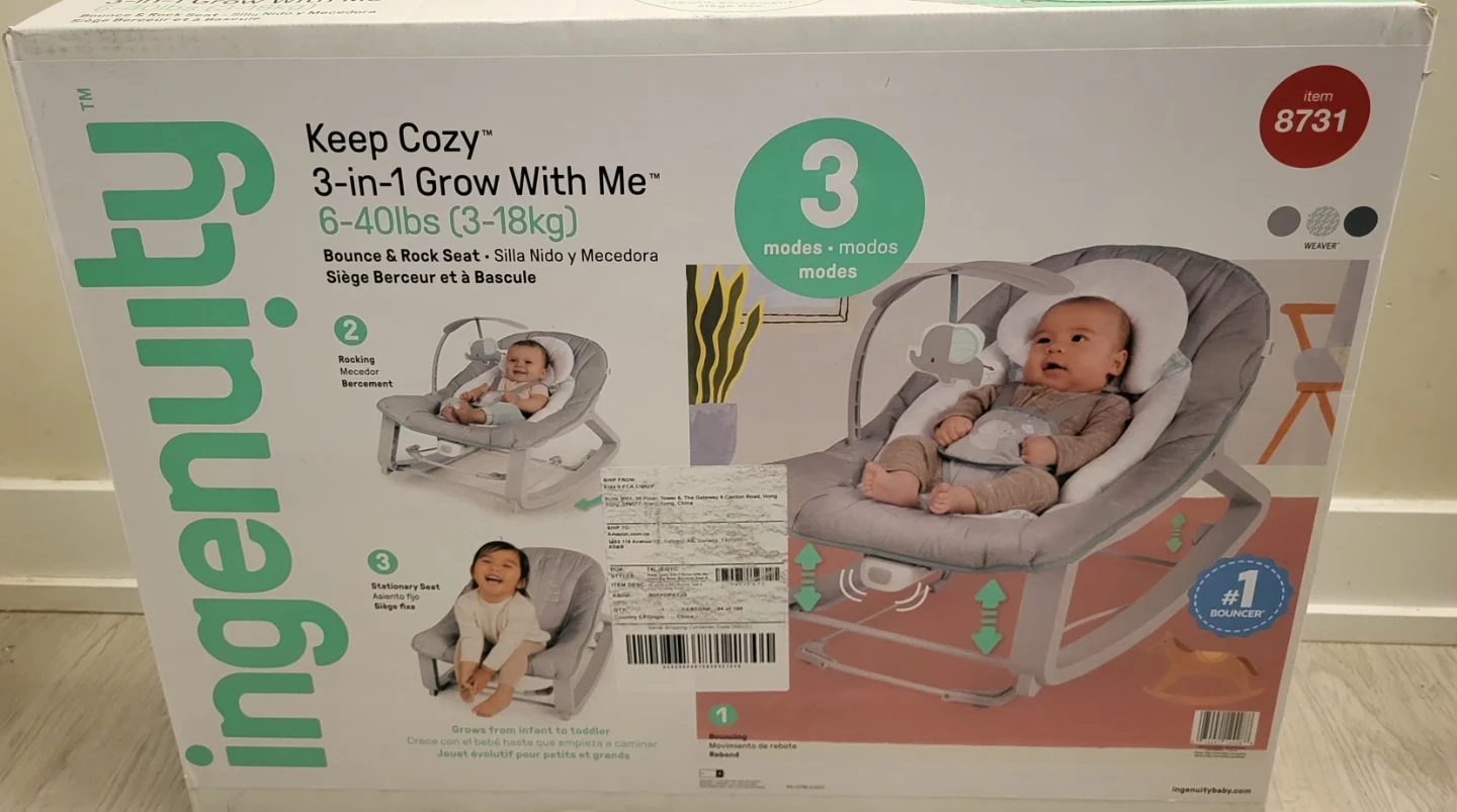 Ingenuity Keep Cozy 3-in-1 Grow With Me Bouncer
