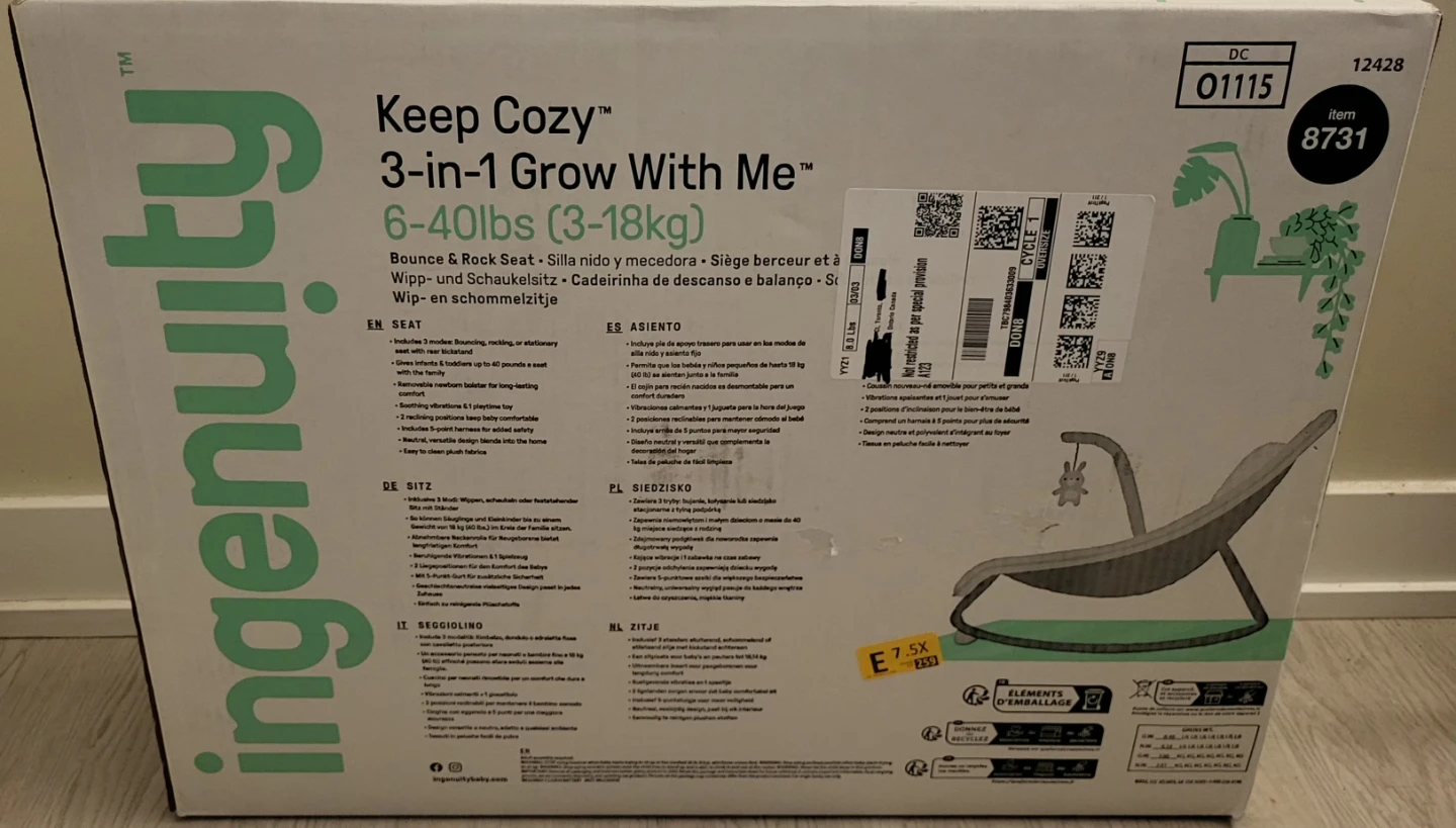 Ingenuity Keep Cozy 3-in-1 Grow With Me Bouncer - photo 2