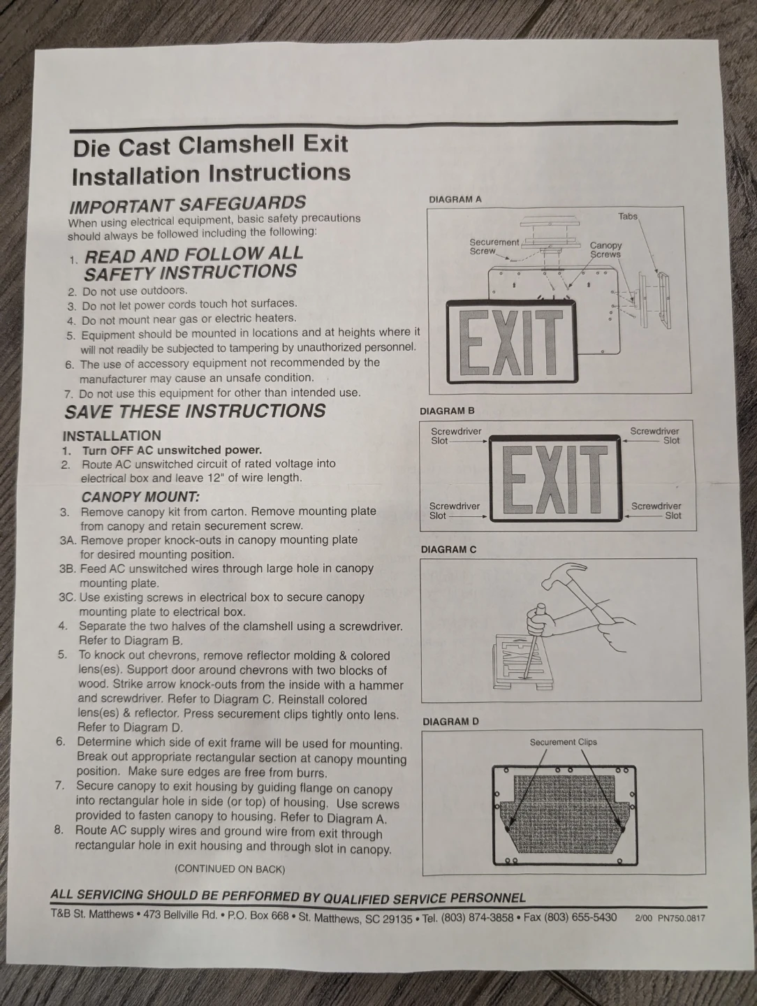 NIB - Commercial Industrial White Aluminum Emergency Exit Sign - photo 5