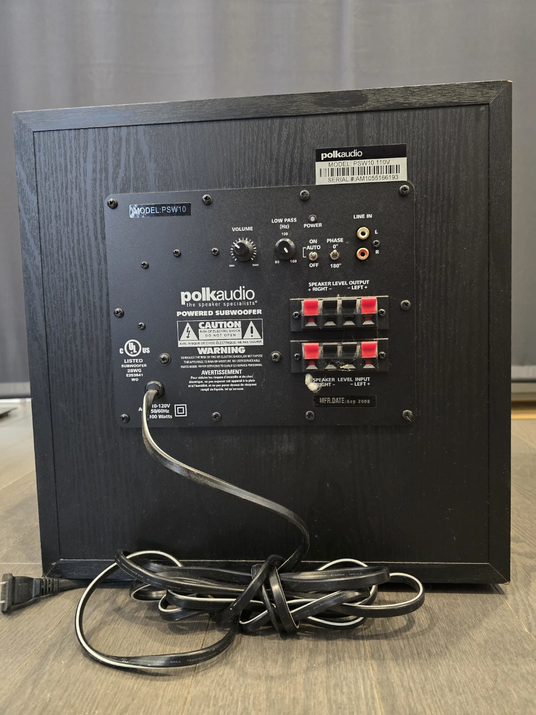Polk Audio PSW10 Powered Subwoofer - photo 2