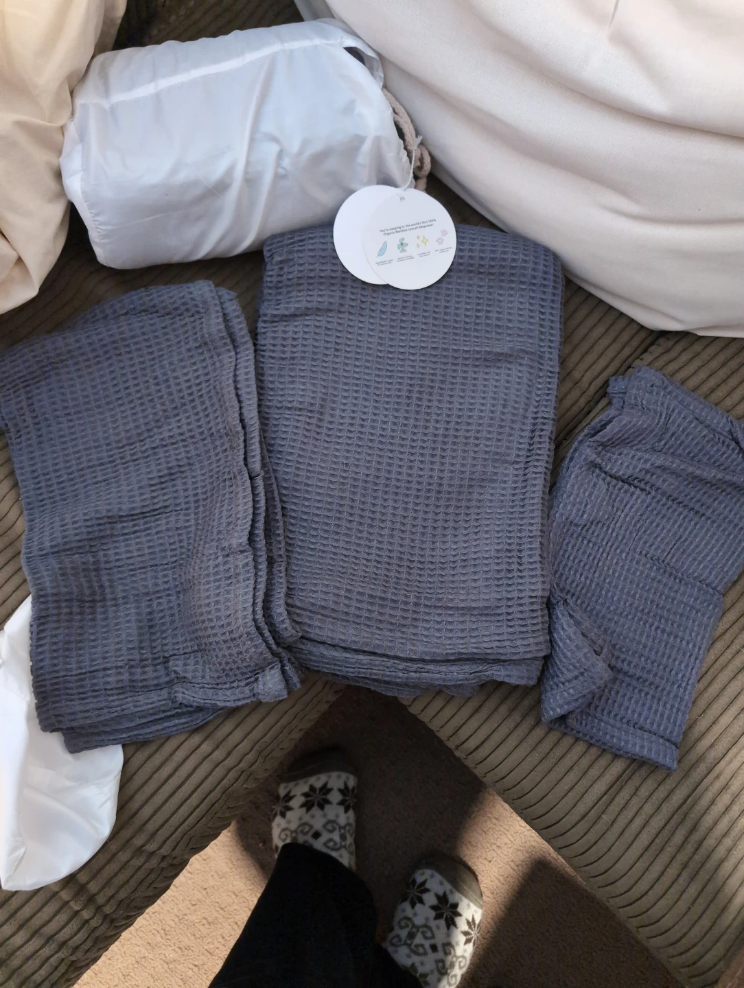 Ettitude Waffle Weave Blanket Set - photo 2
