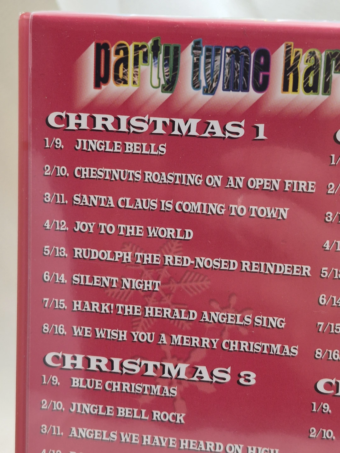 Party Time KARAOKE CHRISTMAS PARTY Pack 32 Songs 4 CD-Gs - photo 4