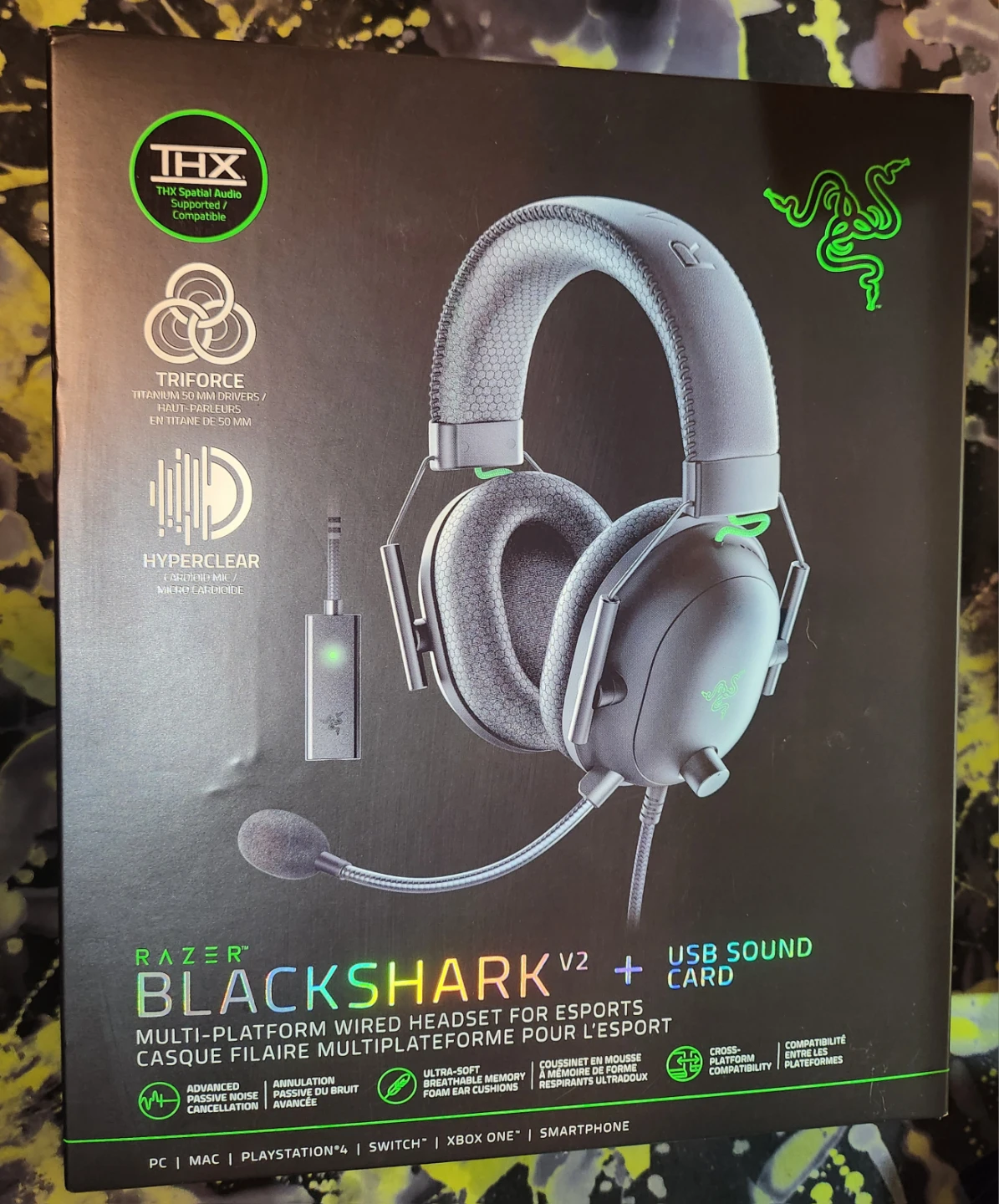 Razer Blackshark V2 Wired Gaming Headset with USB Sound Card