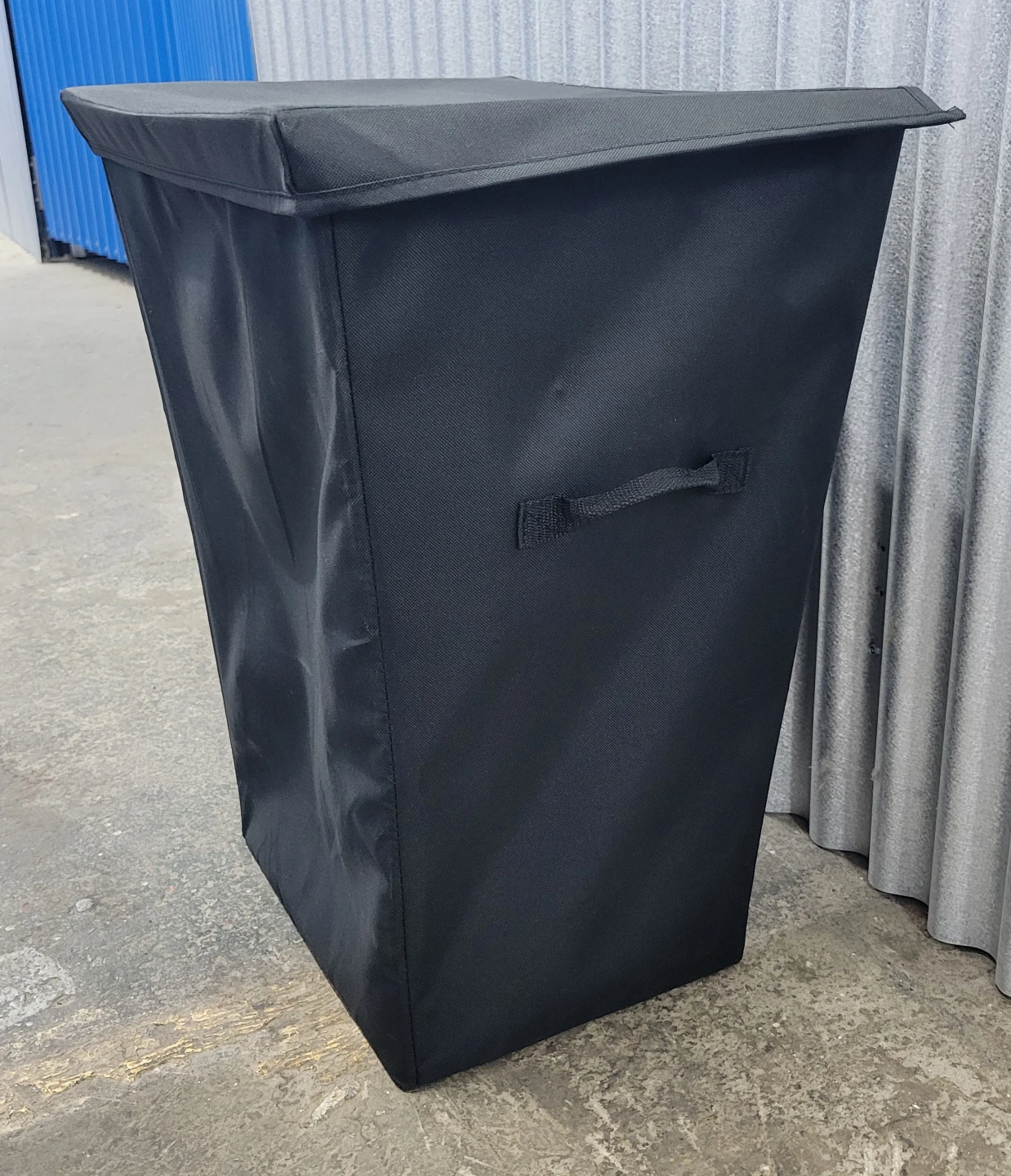 Black Laundry Hamper with Lid - photo 2
