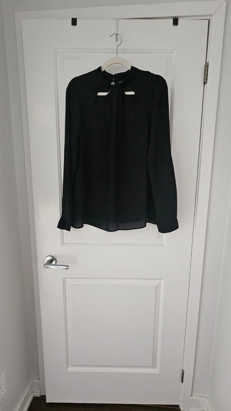 Dorothy Perkins Black Long Sleeve Blouse - Size 12 Large - photo 5