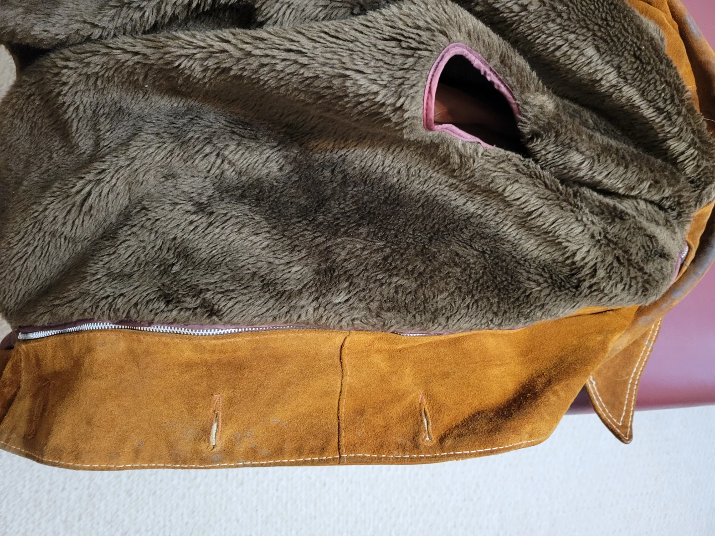 SK Diamond Ranch Wear Suede Sherpa Lined Jacket - photo 5