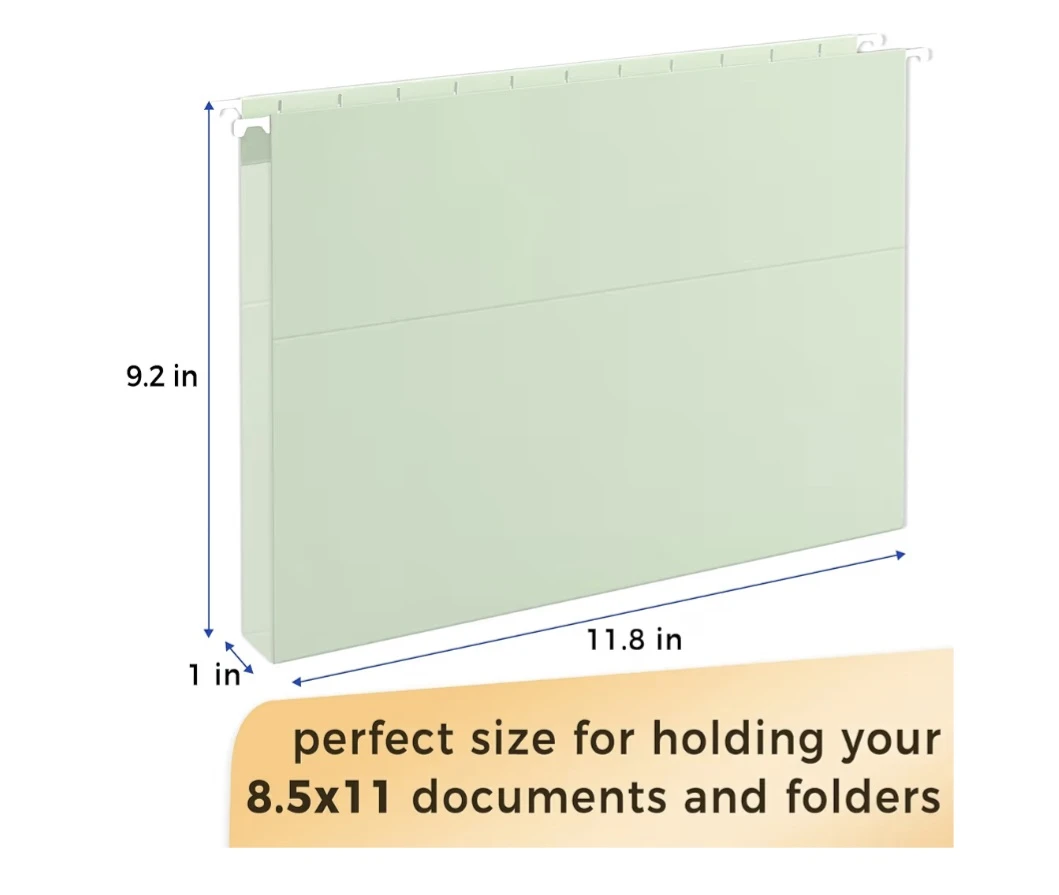 SUNEE Letter Size Hanging File Folders - 25 Pack Pastel Colors - photo 2