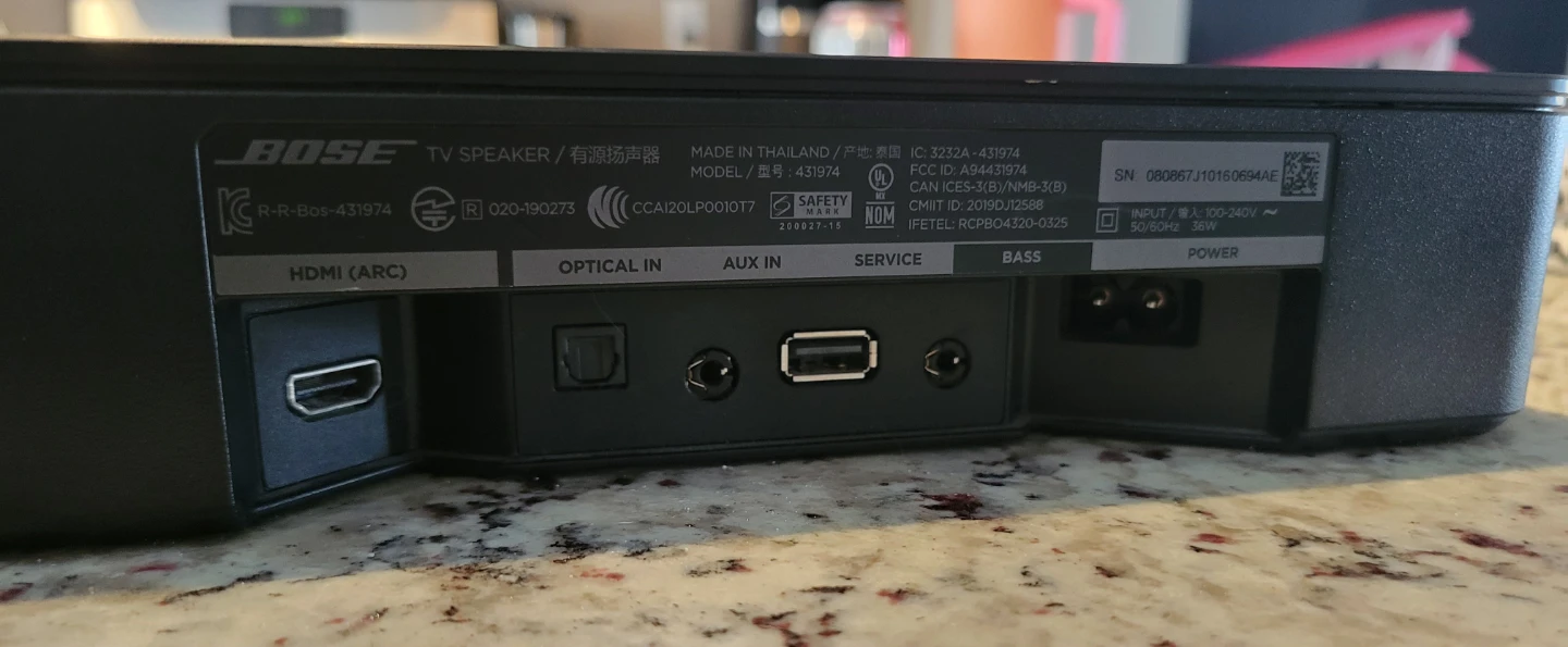 Bose TV Speaker Soundbar with Remote and Cables - photo 2
