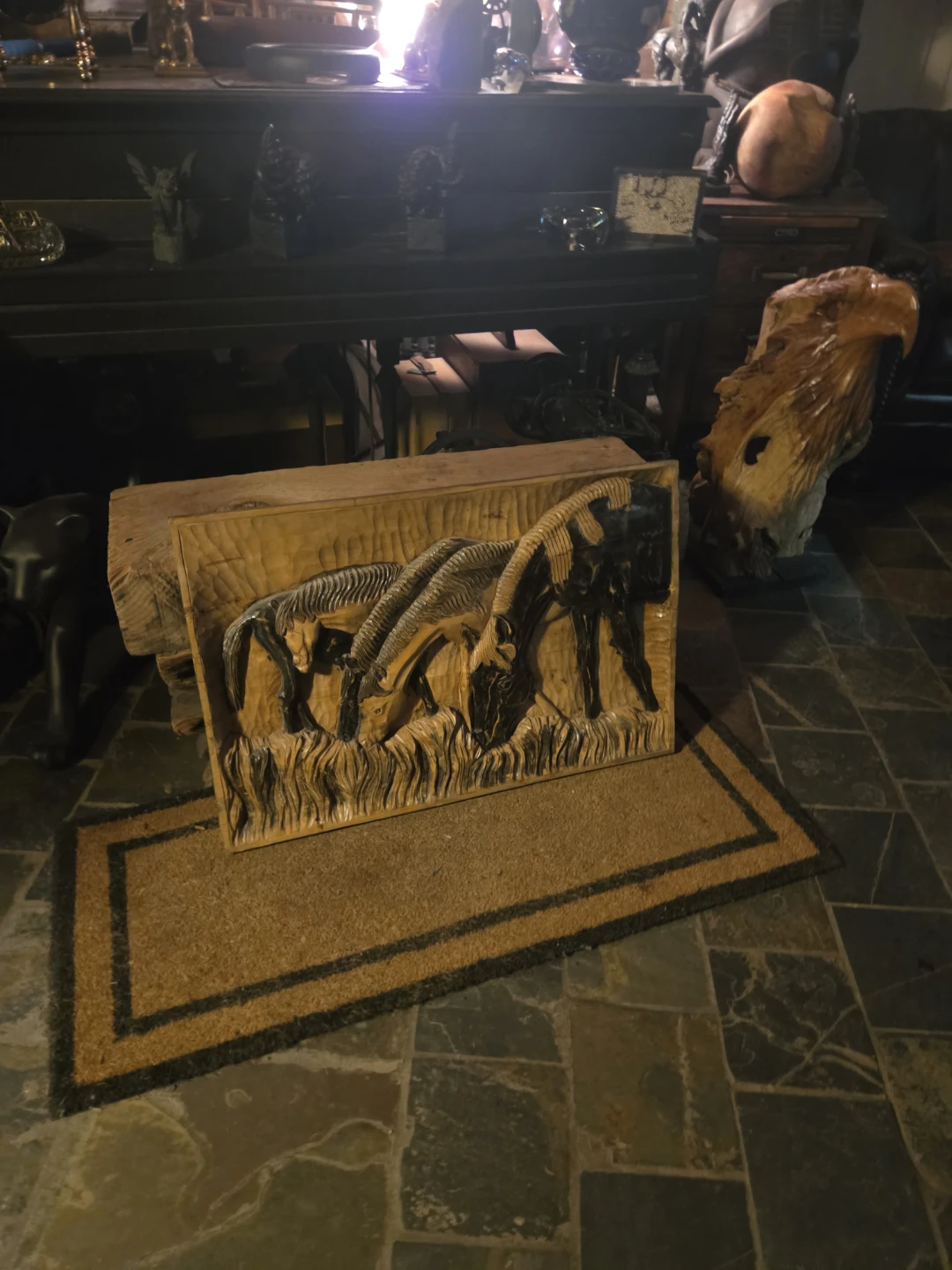 Wooden Carving of horses 92 Poland