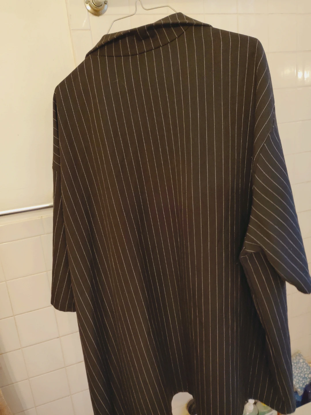 BoohooMAN Black Pinstripe Oversized Blazer - photo 2