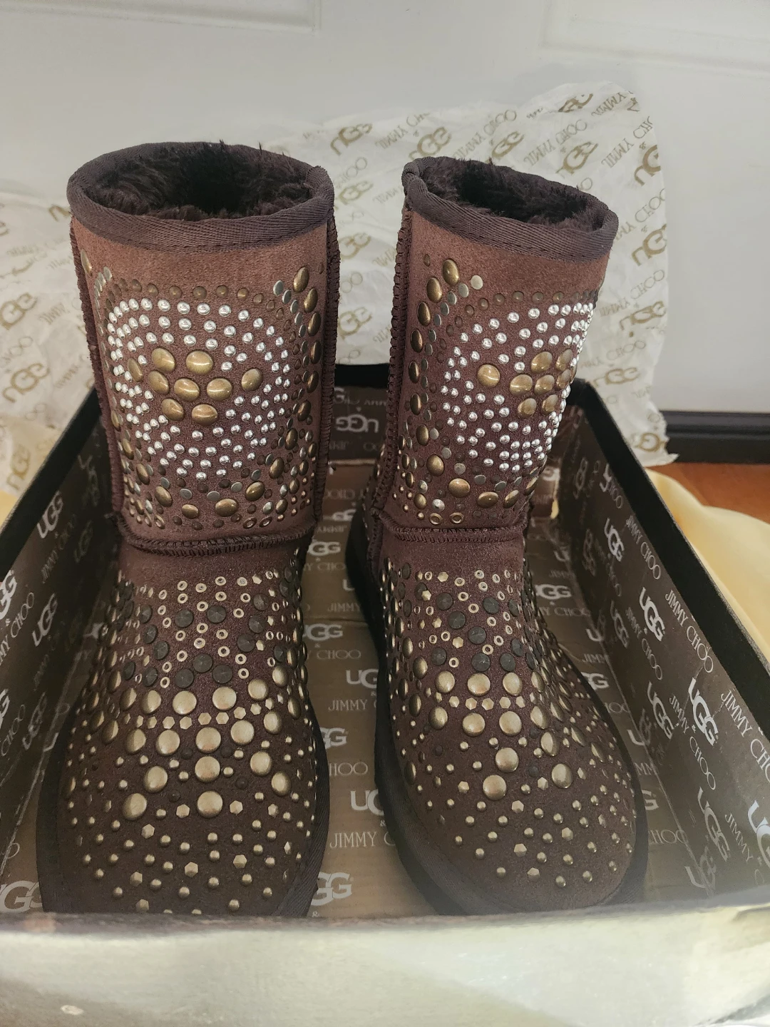 UGG x Jimmy Choo Studded Boots - Brown imitation - photo 3