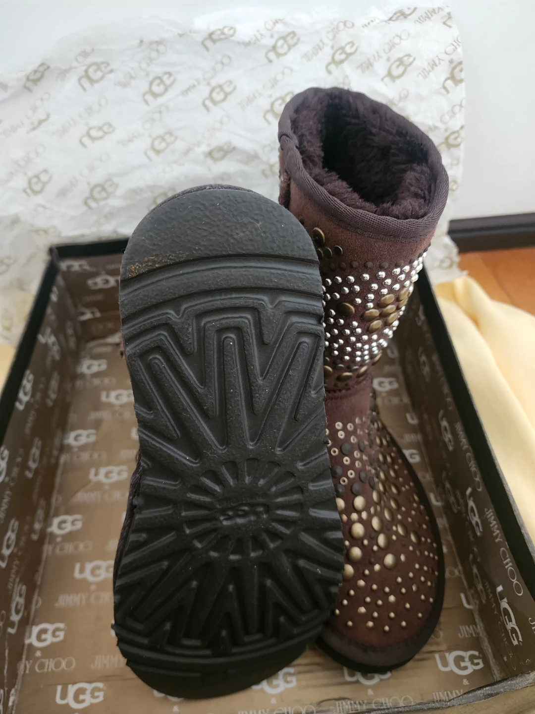 UGG x Jimmy Choo Studded Boots - Brown imitation - photo 4