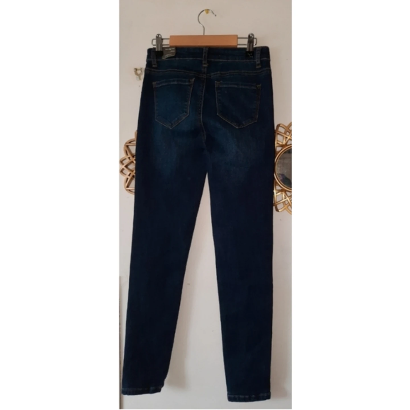 Petite Women's Blue Jeans with Leopard Print Side Stripes - photo 2
