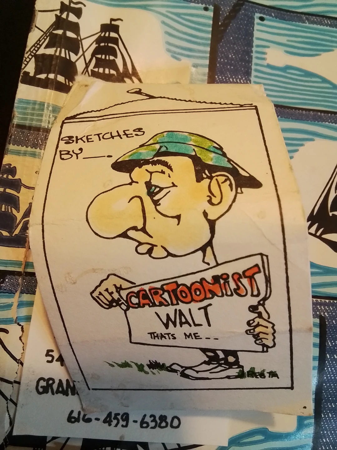 Vintage Cartoon Sketches Artist Signed Walt Wright 13x17" I - photo 4