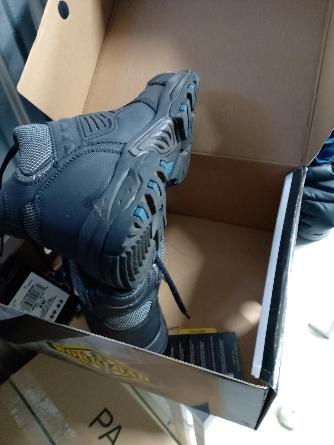 Workload Black Steel Toe Work Boots