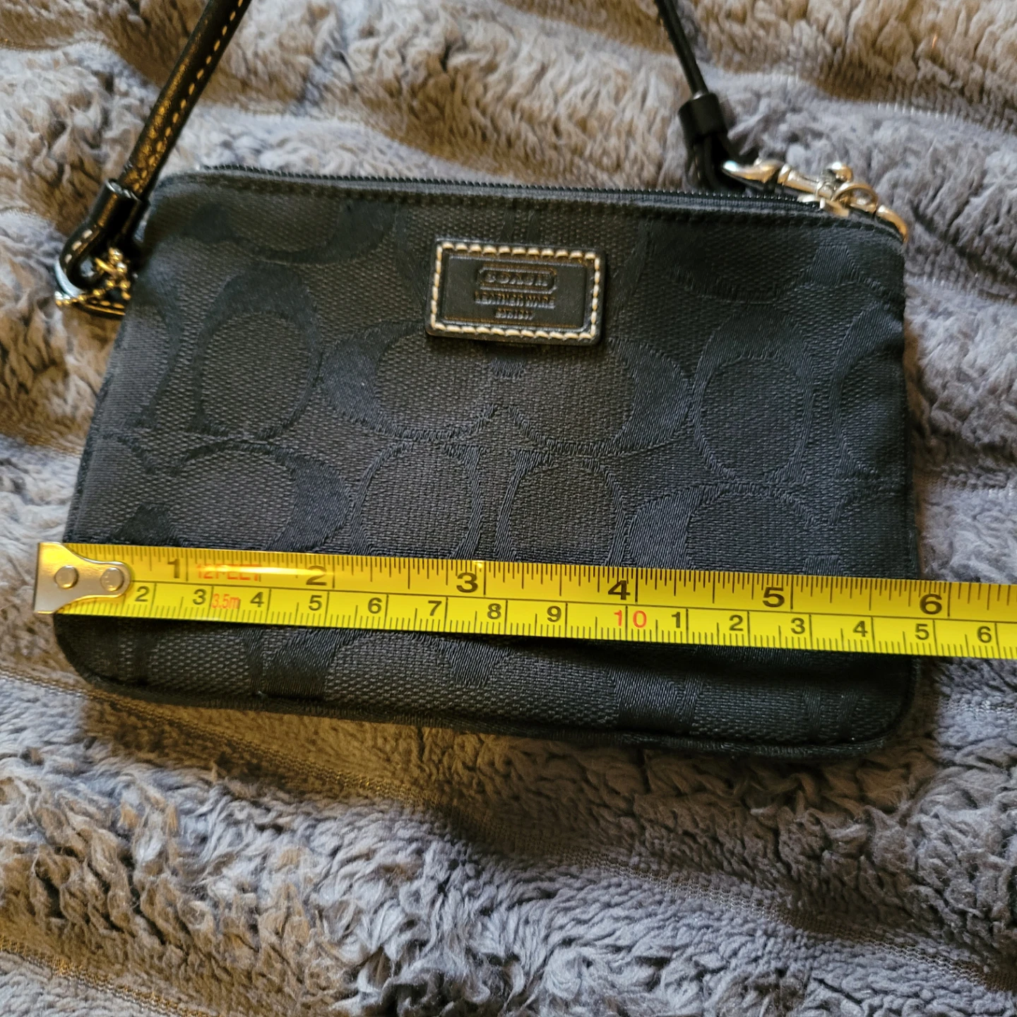 Coach Black Signature C Wristlet Pouch - photo 5