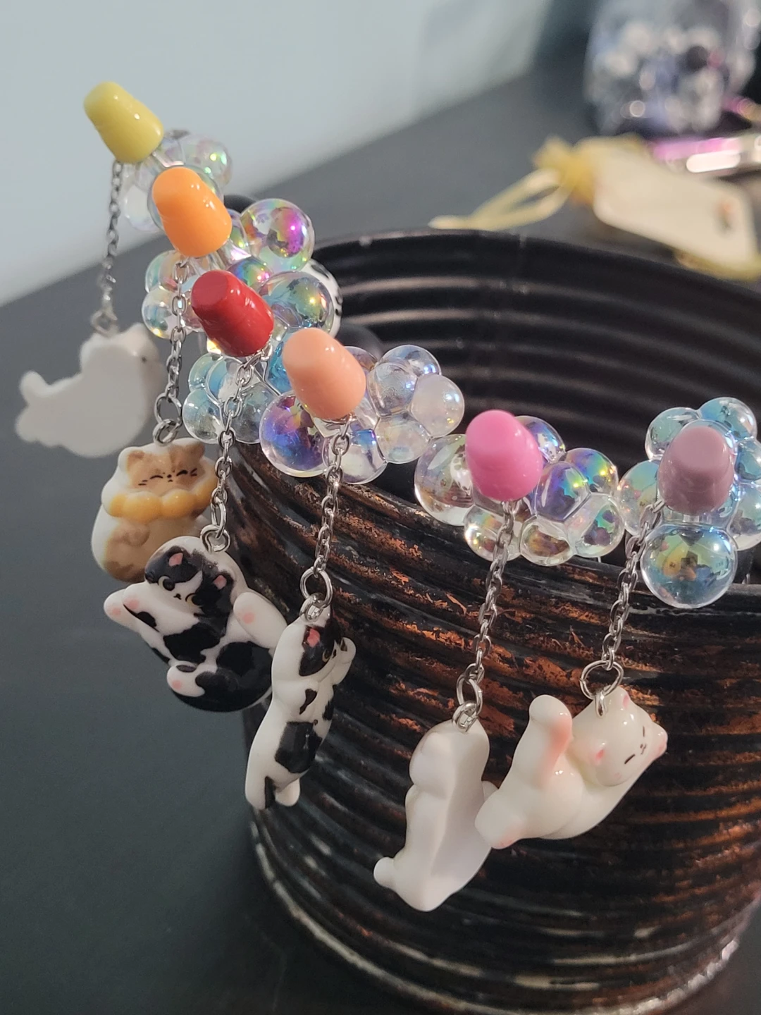 Handmade Kawaii Cat Charm Pens (set of 7) - photo 4