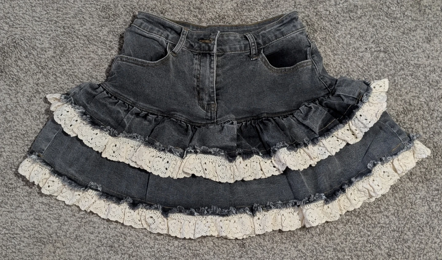 Denim Ruffle Skirt - photo 3
