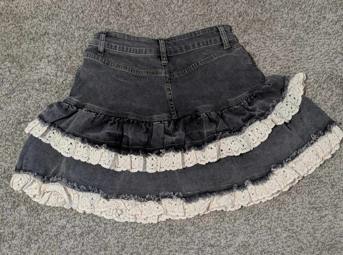 Denim Ruffle Skirt - photo 4