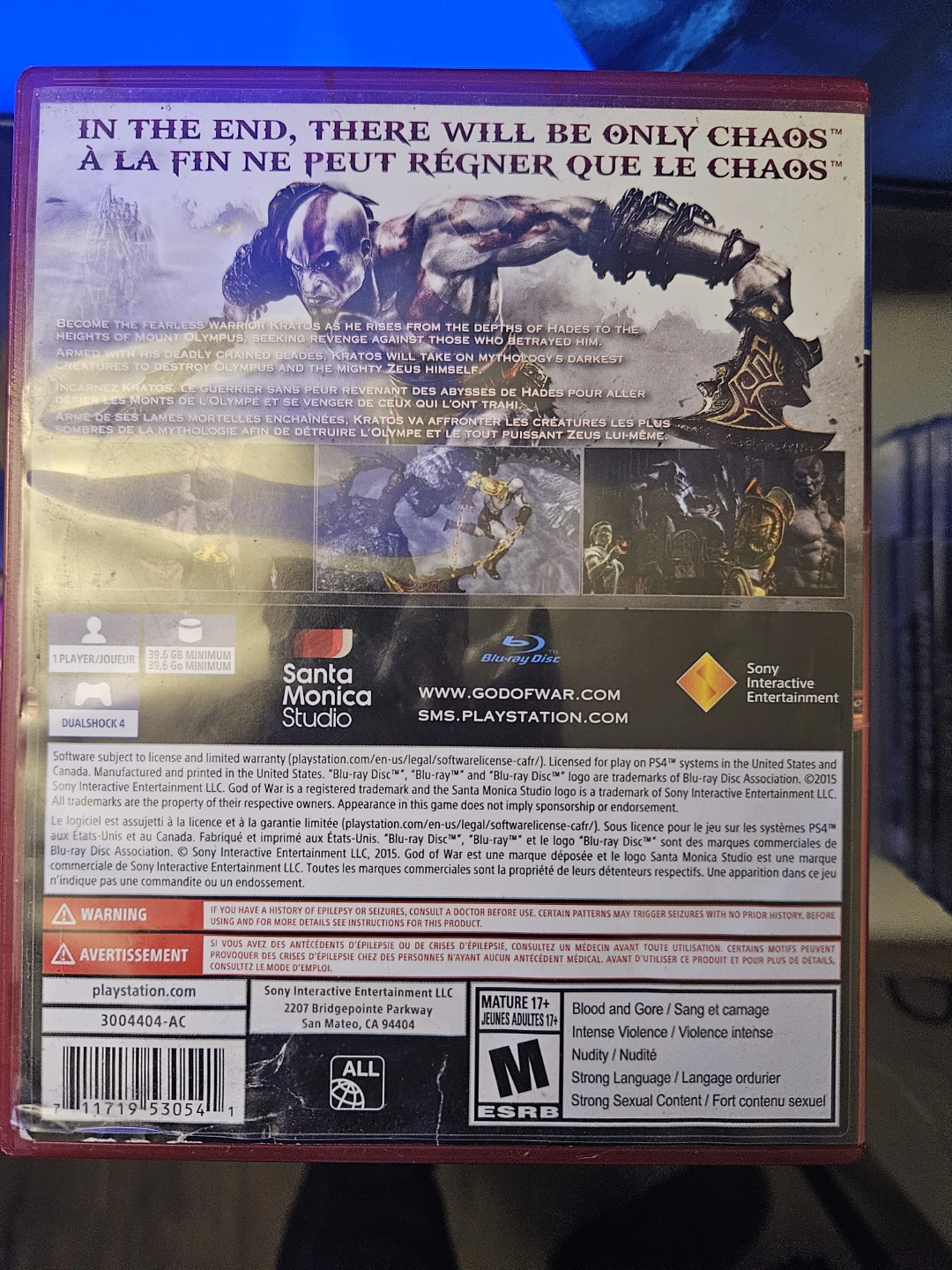 God of War Remastered PlayStation Hits PS4 Video Game - photo 2