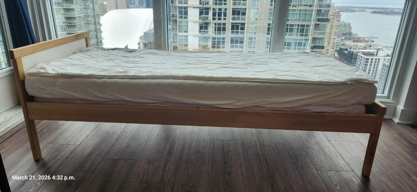 Ikea SNIGLAR kids bed with 2 mattresses