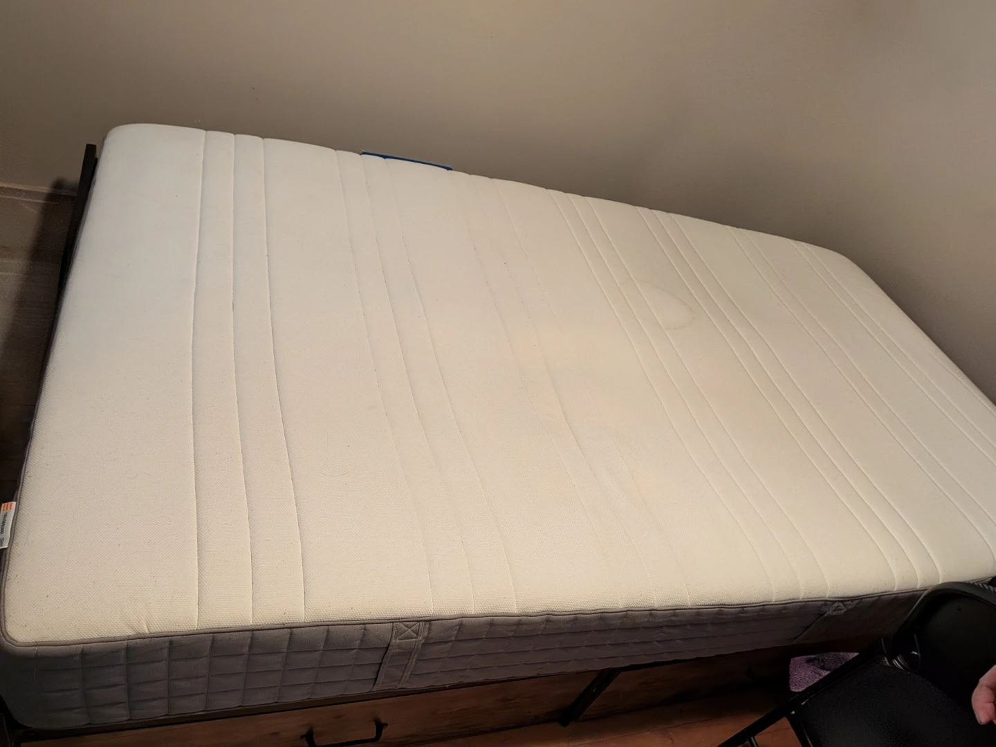 IKEA queen bed frame with storage and mattress - photo 4