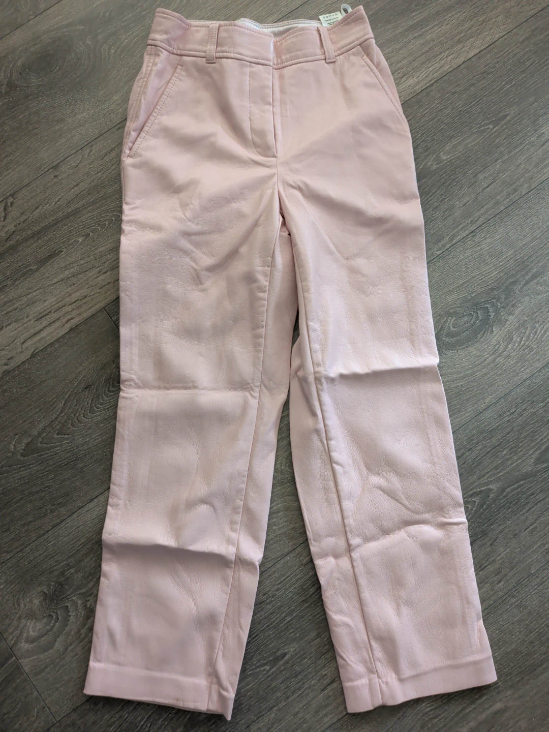Babaton Pink Faux Leather Pants