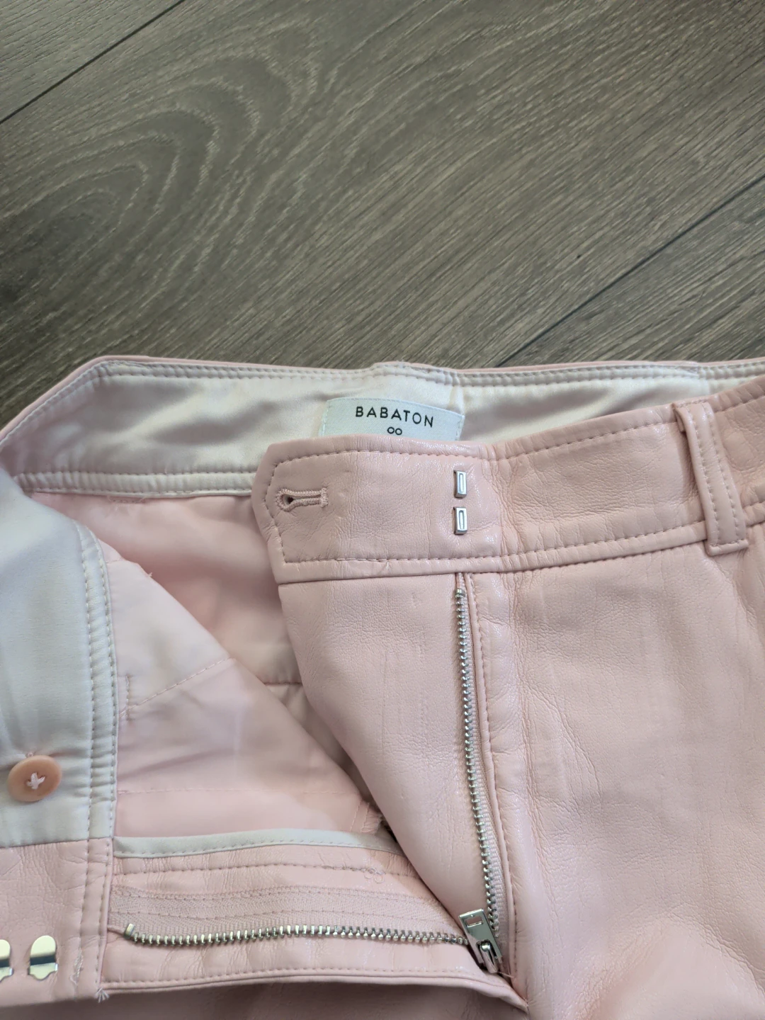 Babaton Pink Faux Leather Pants - photo 2