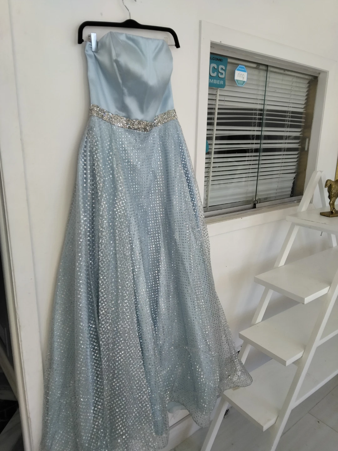 Say Yes to the Prom Light Blue Beaded Gown - photo 5