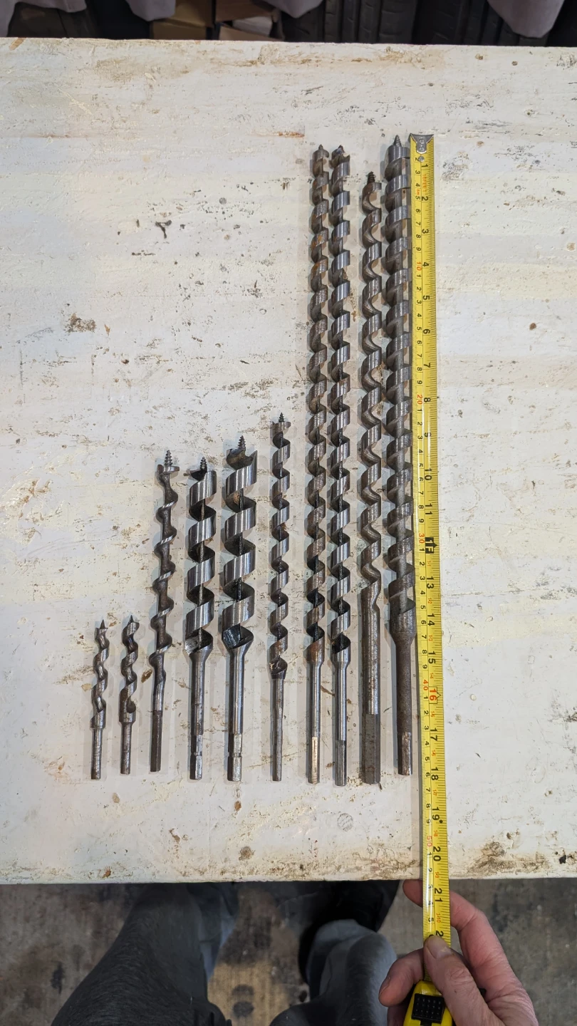Set of Wood Auger Drill Bits