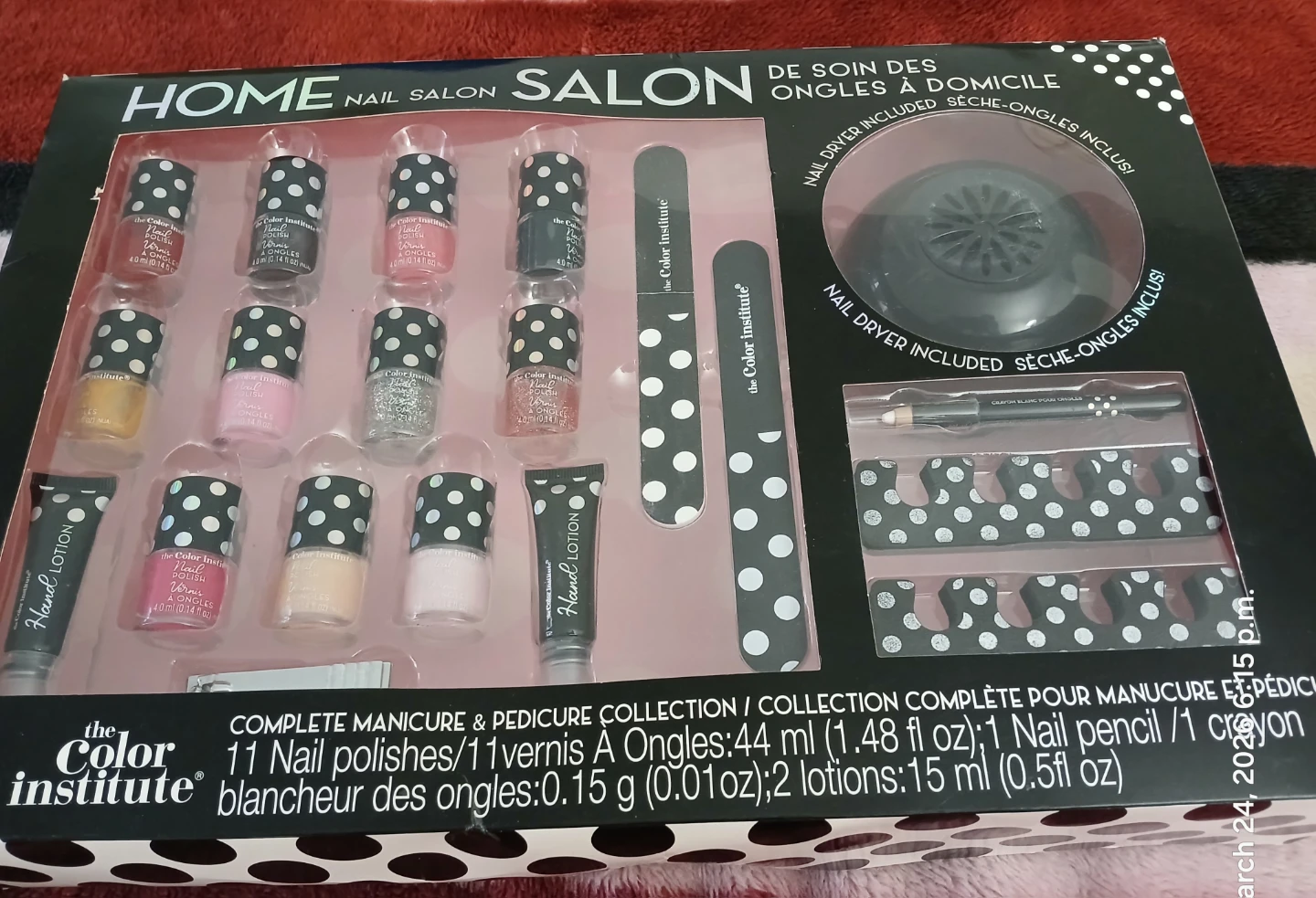 New Giftable- Color Instit. NAIL Set Dryer. Manicur Pedicur Spa
