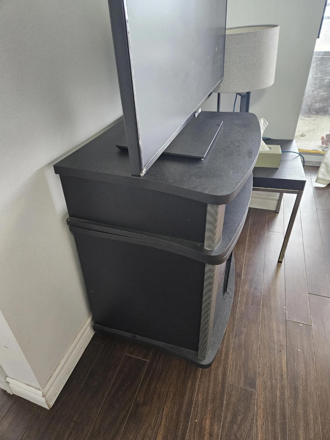 Black Media Console Stand - photo 2