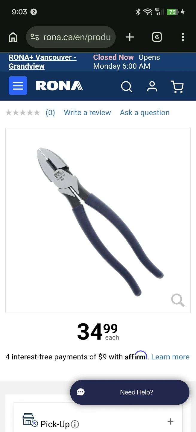 IDEAL 36-808 BB Pliers