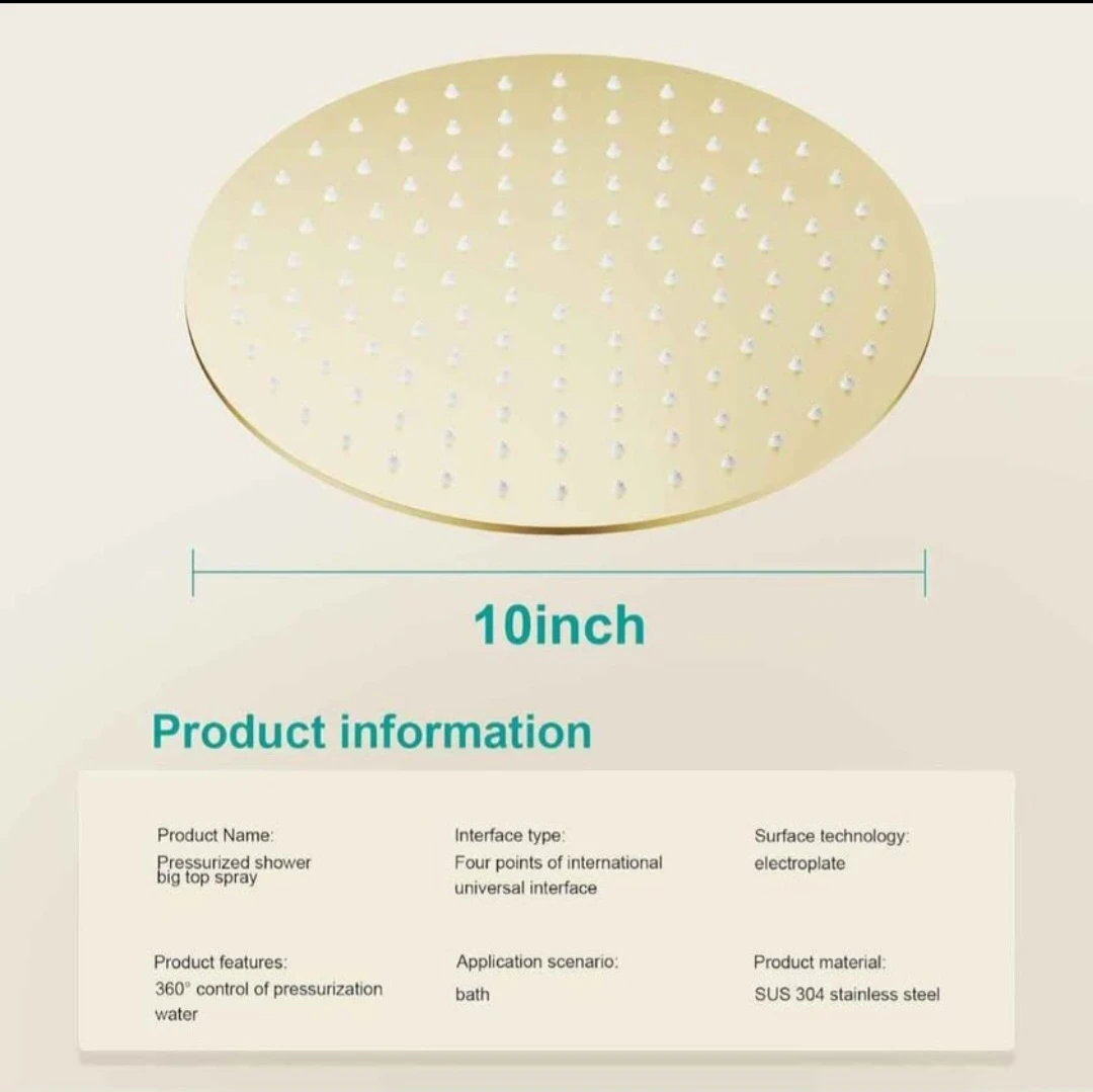 Rain Shower Head Round Shower Head, High Flow Stainless .... - photo 3