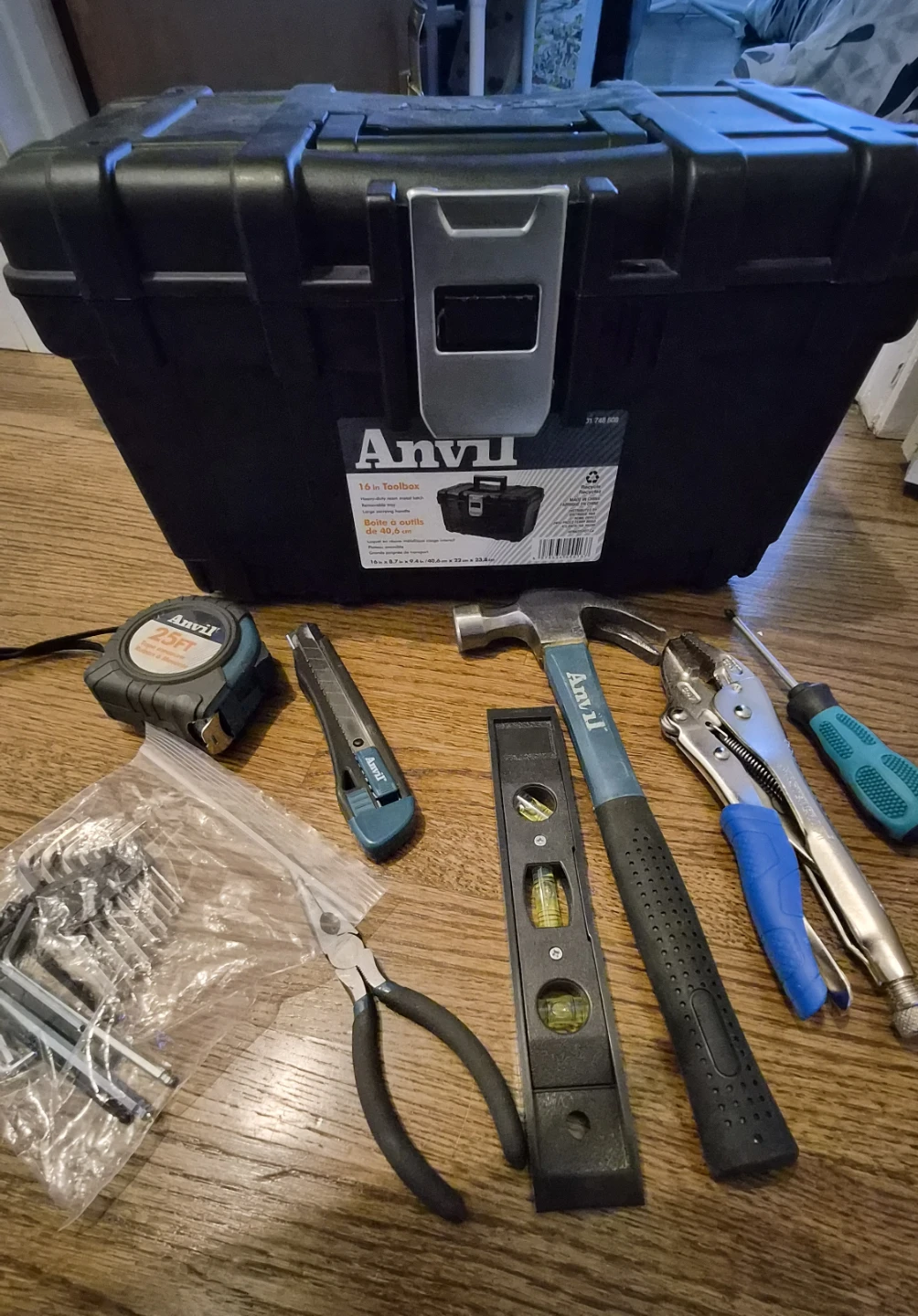 Anvil 16 lb Toolbox with Assorted Tools and Hardware