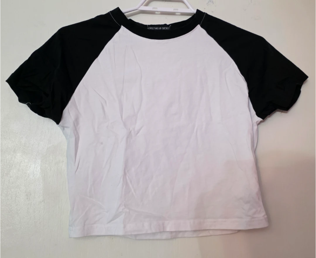 Black and White Raglan T-Shirt