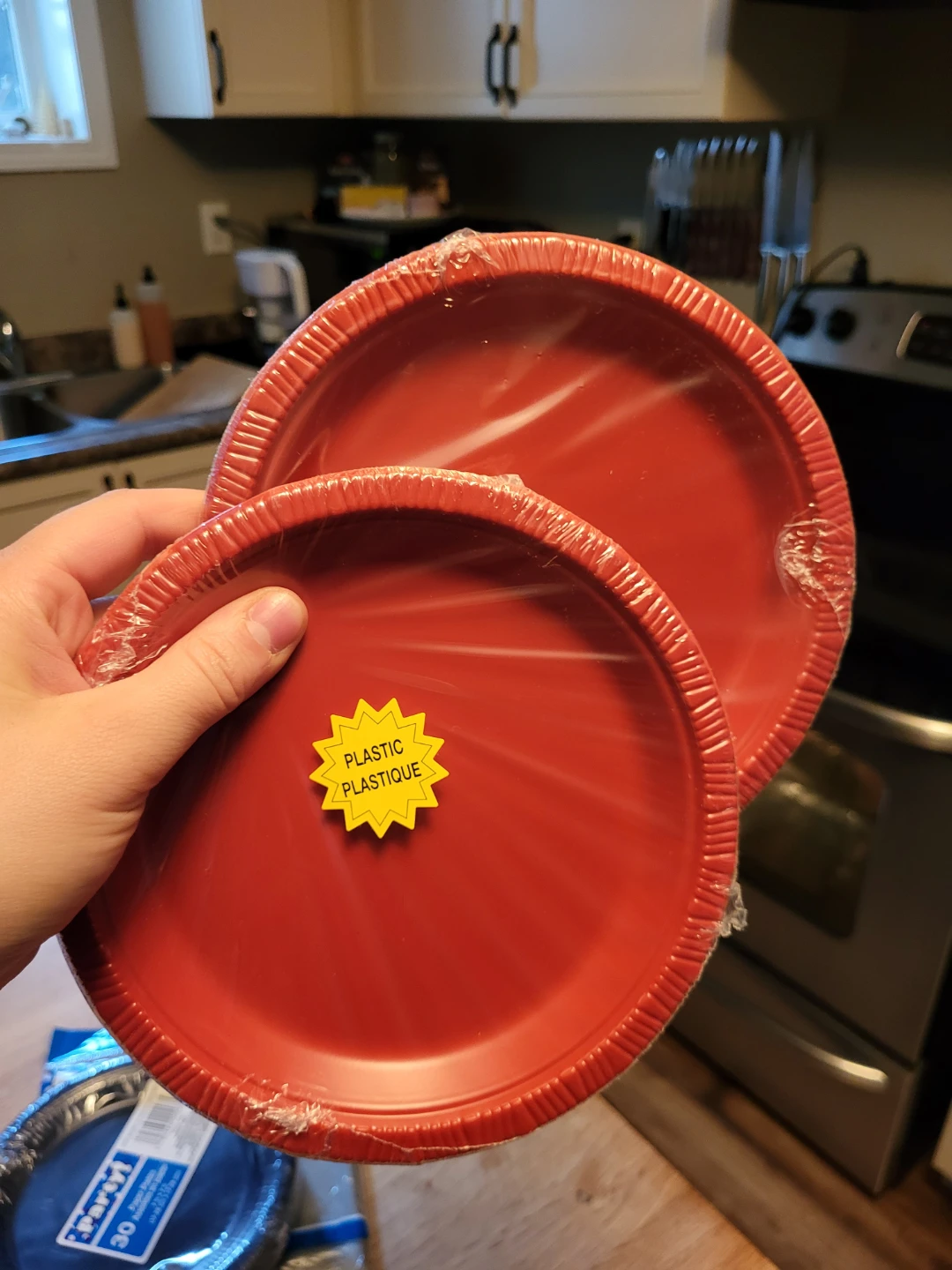 Red Plastic Plates